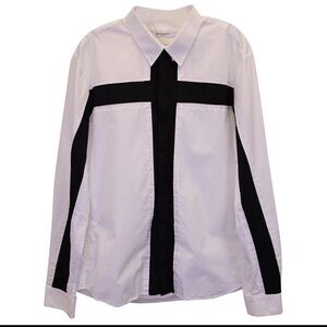 Givenchy White Shirt with Black Cross Design